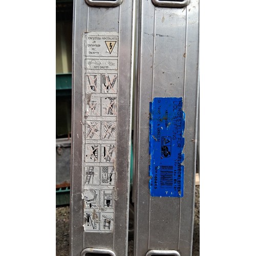 207 - Folding aluminium multi-purpose ladder.