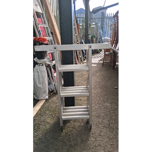 207 - Folding aluminium multi-purpose ladder.