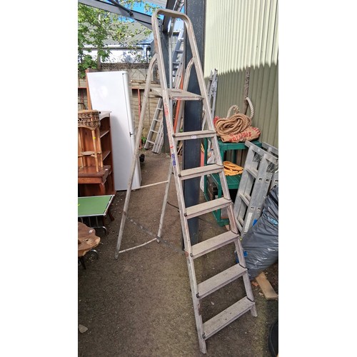 209 - Werner ‘ABRU’ aluminium step ladder.