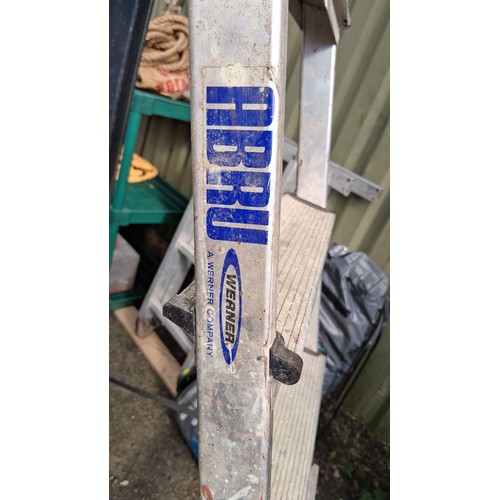 209 - Werner ‘ABRU’ aluminium step ladder.
