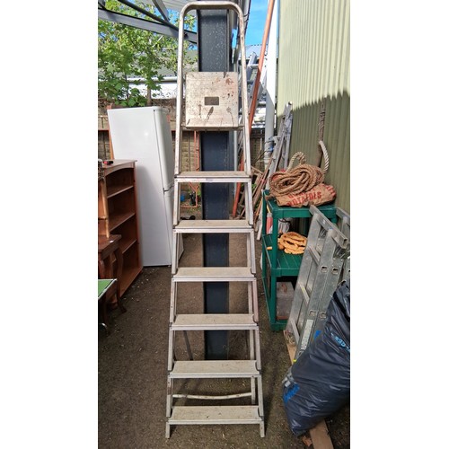 209 - Werner ‘ABRU’ aluminium step ladder.