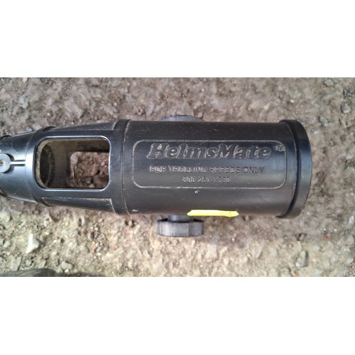 218 - HelmsMate trolling motor steering device; with a stainless-steel mounting bracket assembly on a moul... 