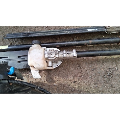 222 - McCulloch MT 305 CPS petrol multi-tool garden power unit, with strimmer attachment and hedge trimmer... 