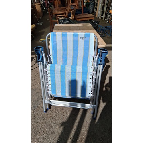 229 - Crespo adjustable reclining sun lounger.