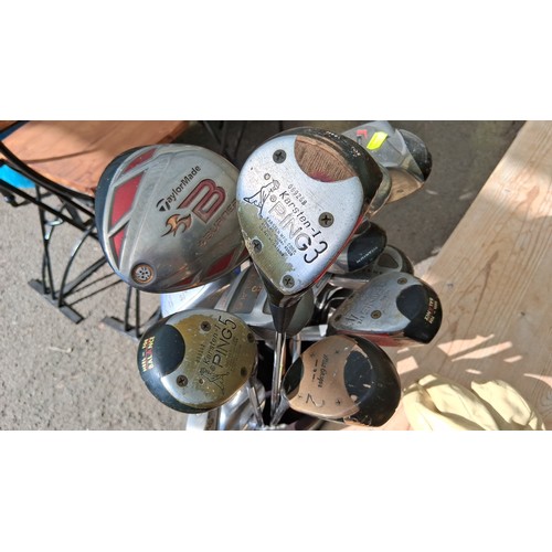 234A - A quantity of golf clubs including metalwoods, irons and wedges, with Dunlop and Ping examples, cont... 