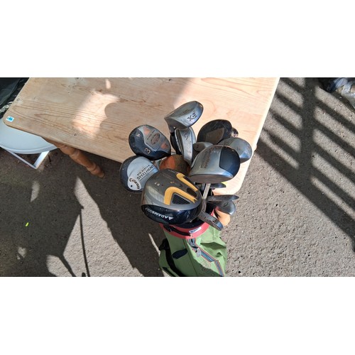 235 - A quantity of mixed golf clubs including Adams Golf driver, TaylorMade 200 Steel driver, Callaway Bi... 