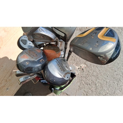 235 - A quantity of mixed golf clubs including Adams Golf driver, TaylorMade 200 Steel driver, Callaway Bi... 