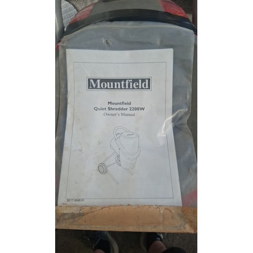 118A - Mountfield Quiet Shredder 2200W electric garden shredder; together with owner's manual and power lea... 