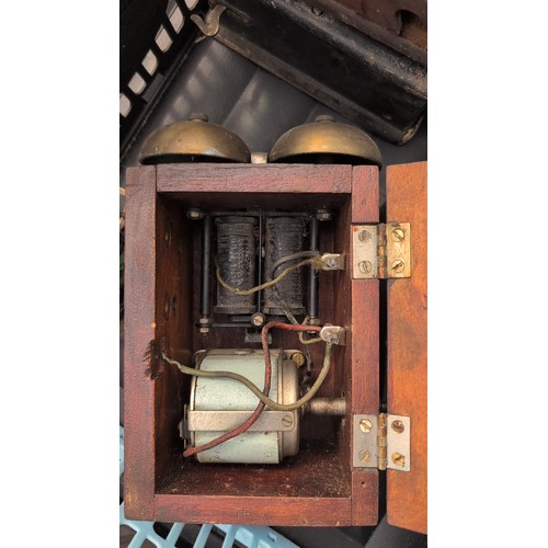 241a - Dictograph System Sub-Station intercom box with grille badge; separate twin-bell buzzer unit in hard... 
