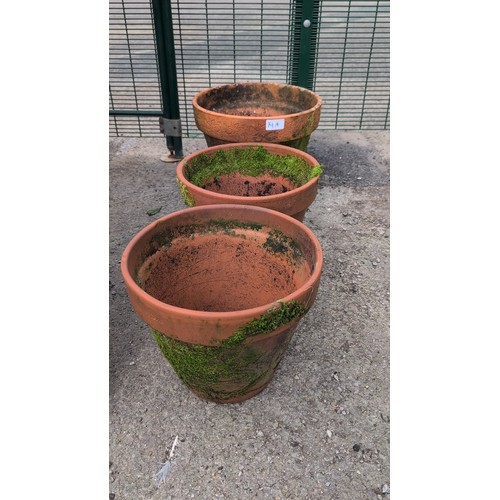 79a - 3 x terracotta garden planters.