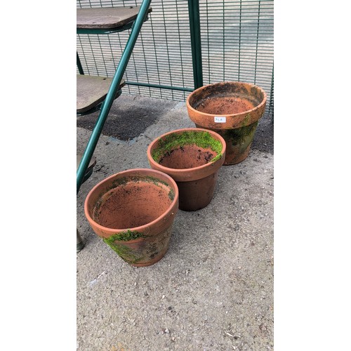 79a - 3 x terracotta garden planters.