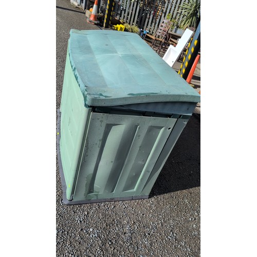 92a - Moulded plastic outdoor storage chest.