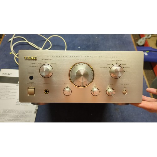 TEAC A-H500 integrated stereo amplifier with brushed-metal fascia ...