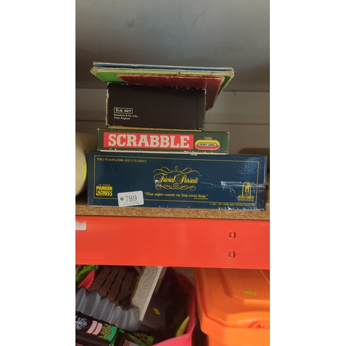 A collection of board and parlour games, including Scrabble, Trivial ...