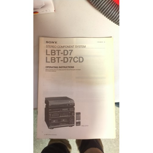 Sony LBT-D7CD stereo component system, circa 1987, comprising a PS ...