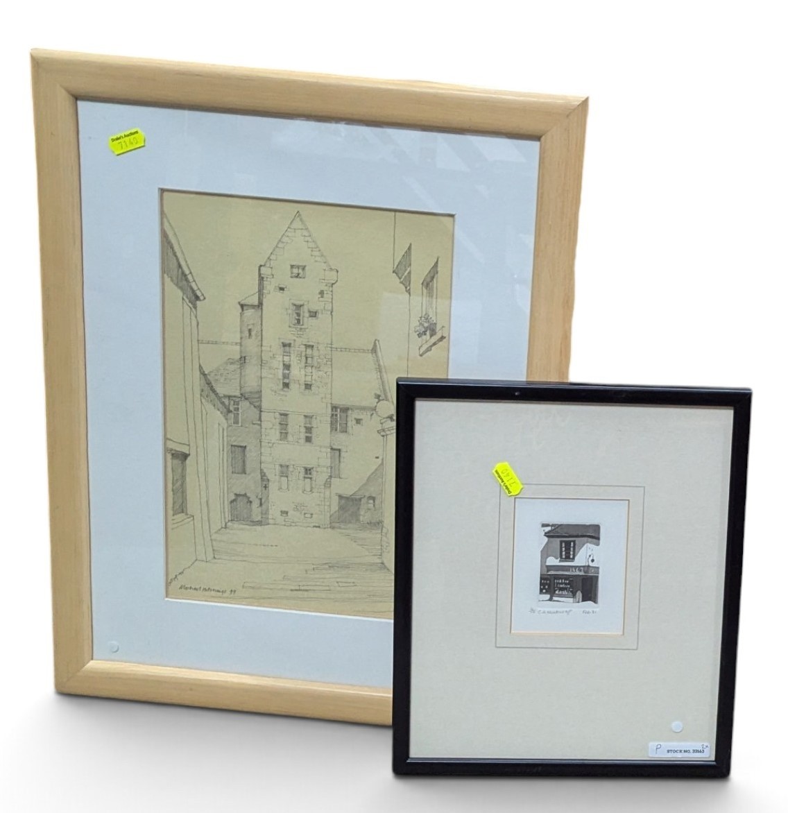 Michael Hitchings, graphite drawing titled verso 'The Old House in ...