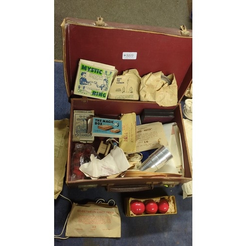A collection of vintage conjuring tricks and apparatus, including ...
