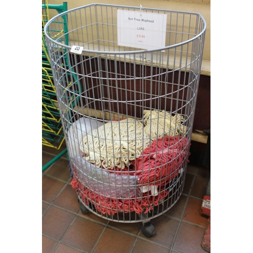 20 - BASKET OF MOP HEADS