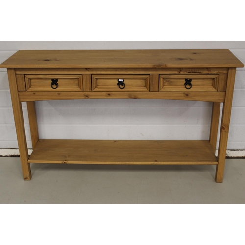 113 - CORONA 3 DRAWER CONSOLE TABLE