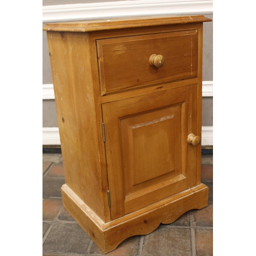 56 - PINE BEDSIDE CUPBOARD