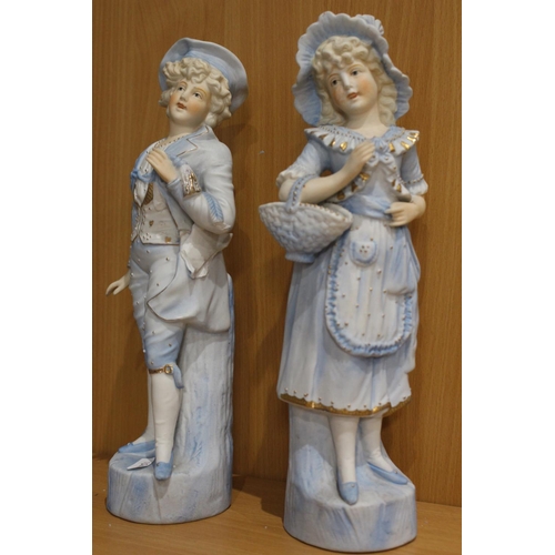 139 - PAIR OF BISQUE STYLE FIGURES