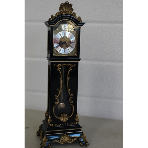 137 - 8 DAY MINIATURE GRANDFATHER CLOCK (Height 12