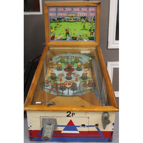 65 - EARLY ARCHER PIN BALL MACHINE not tested