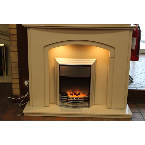 61 - ILLUMINATED FIRE PLACE & ELECTRIC FIRE