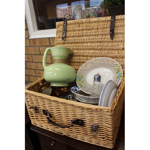 75 - SUNDRY BASKET GLASS & CHINA