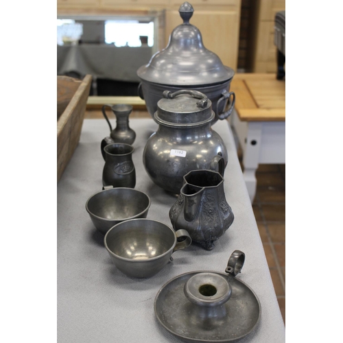 216 - 8 PEWTER ITEMS