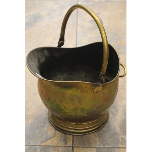 176 - BRASS COAL HELMET