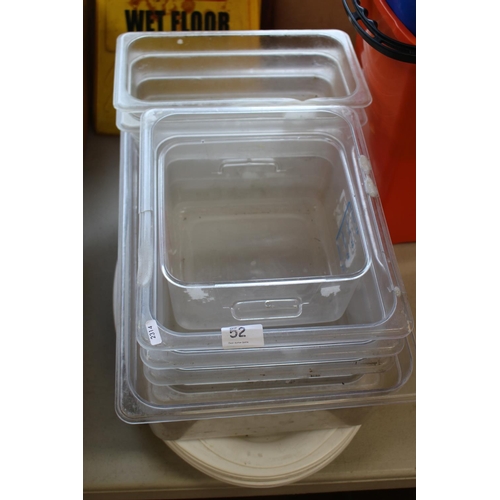 52 - QTY PLASTIC TRAYS