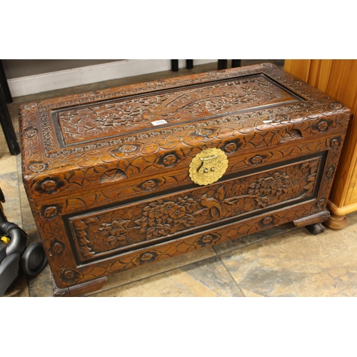 155 - CARVER WOOD CHEST