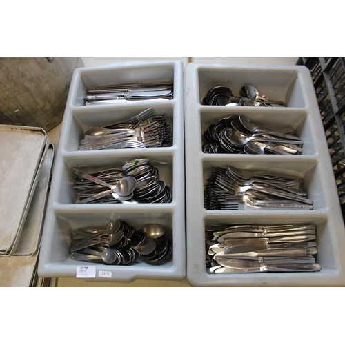 57 - 2 X TRAYS CUTLERY