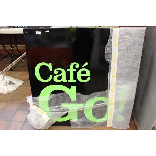 62 - 2 X LARGE CAFE GO SIGNS