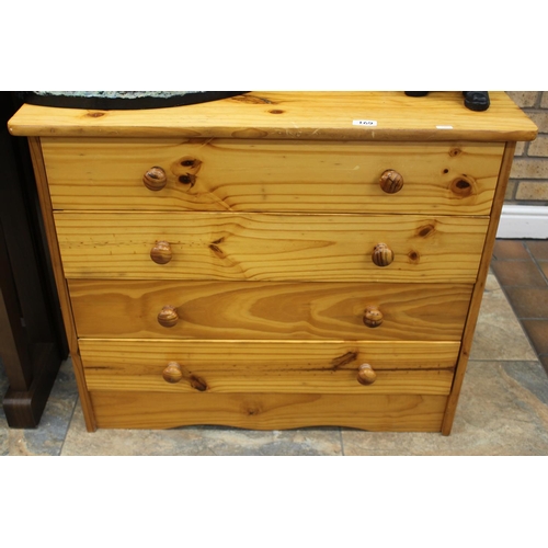 169 - 4 DRAW PINE CHEST