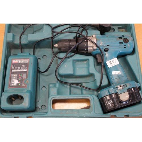 217 - MAKITA 18V CORDLESS DRILL