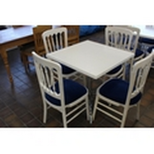 82 - WHITE TABLE & 4 CHAIRS
