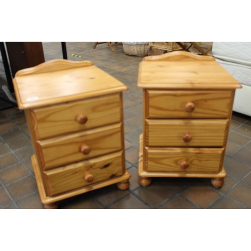 64 - PAIR OF PINE BEDSIDE CABINETS