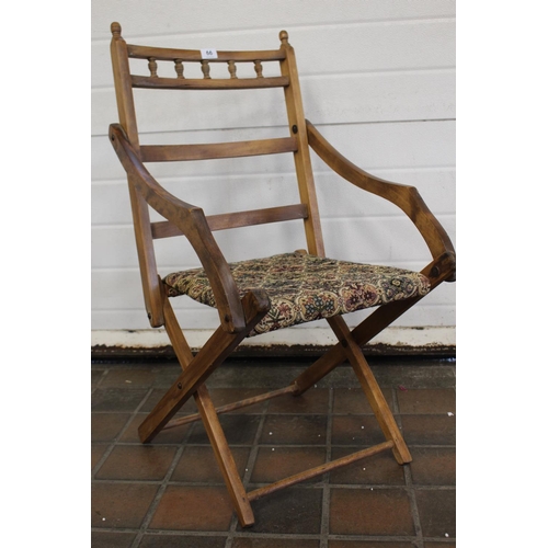 66 - EDWARDIAN CAMPAIGN CHAIR