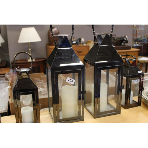 153 - SET OF 4 CANDLE LANTERNS