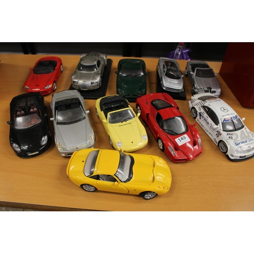 149 - 11 X SPORTS CAR MODELS