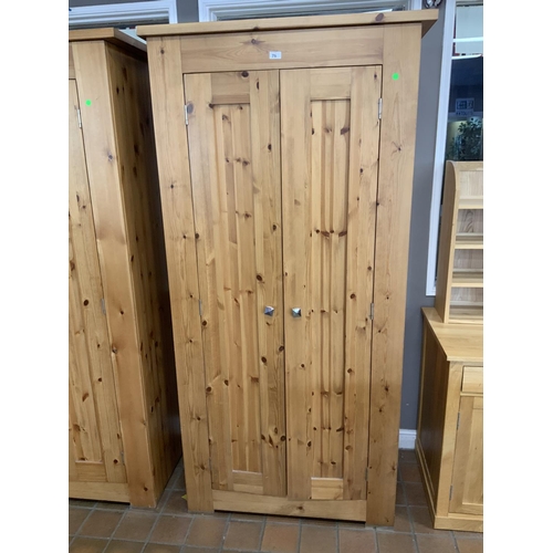 76 - DOUBLE PINE WARDROBE