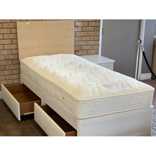 136 - SINGLE DIVAN BED WITH 2 DRAWES - JOHN LEWIS