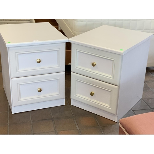 137 - PAID OF 2 DRAW BEDSIDE CABINETS