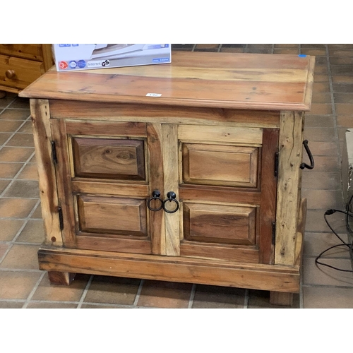 142 - MEXICAN PINE 2 DOOR CUPBOARD