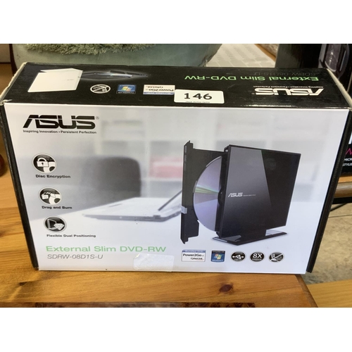 146 - ASUS EXTERNAL DVD READWRITER