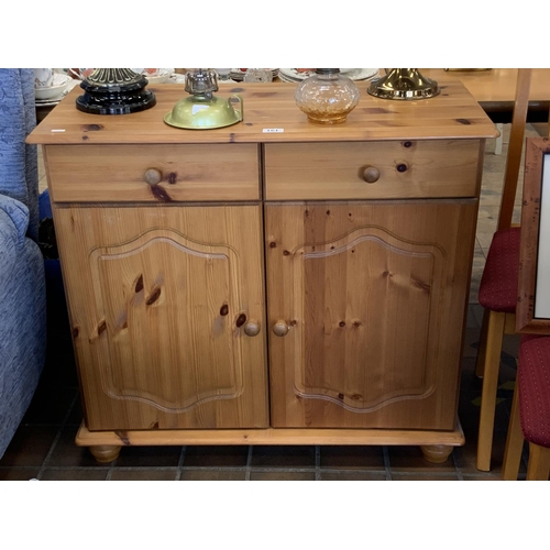 161 - PINE 2 DRAWER CUPBOARD