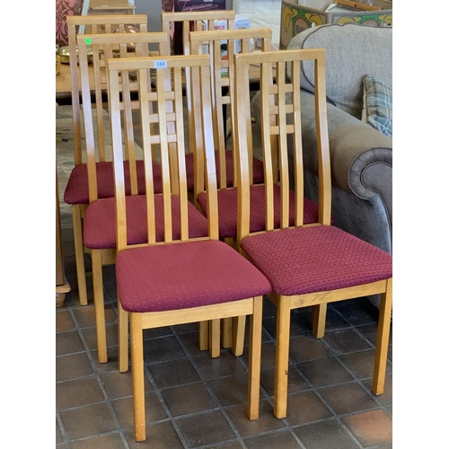 163 - 6 ORIENTAL STYLE DINING CHAIRS