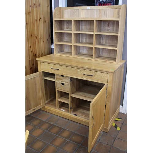 77 - MODERN OAK DRESSER WITH FITTED INTERIOR